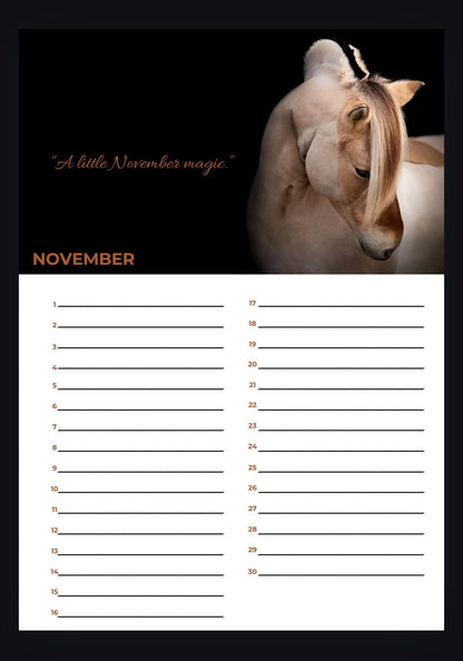 Take That Memory - A4 Verjaardagskalender Blackphoto Paarden