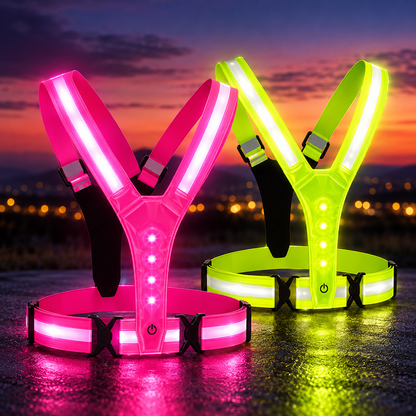 FMH - Oplaadbaar LED Reflectieharnas Veiligheidsvest voor ruiters