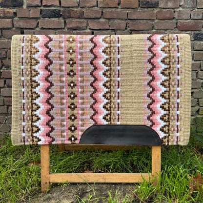 FMH - Masterpad Arena - Western Showblanket S006 - donkerbeige/ oudroze/ lavendel