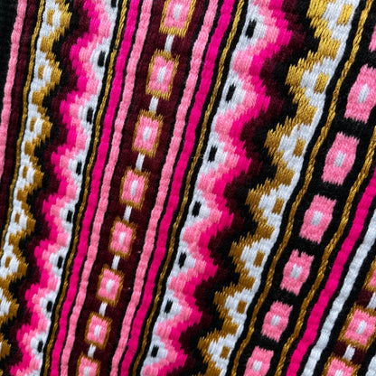 FMH - Masterpad Arena - Western Showblanket S004 - Zwart/ roze/ felroze/ bordeaux