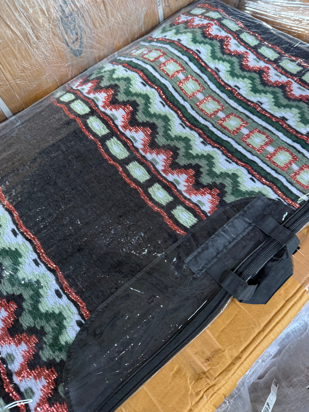 FMH - Masterpad Arena - Western Showblanket S007 - Zwart/ olijf/ groen/ koper