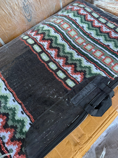 FMH - Masterpad Arena - Western Showblanket S007 - Zwart/ olijf/ groen/ koper