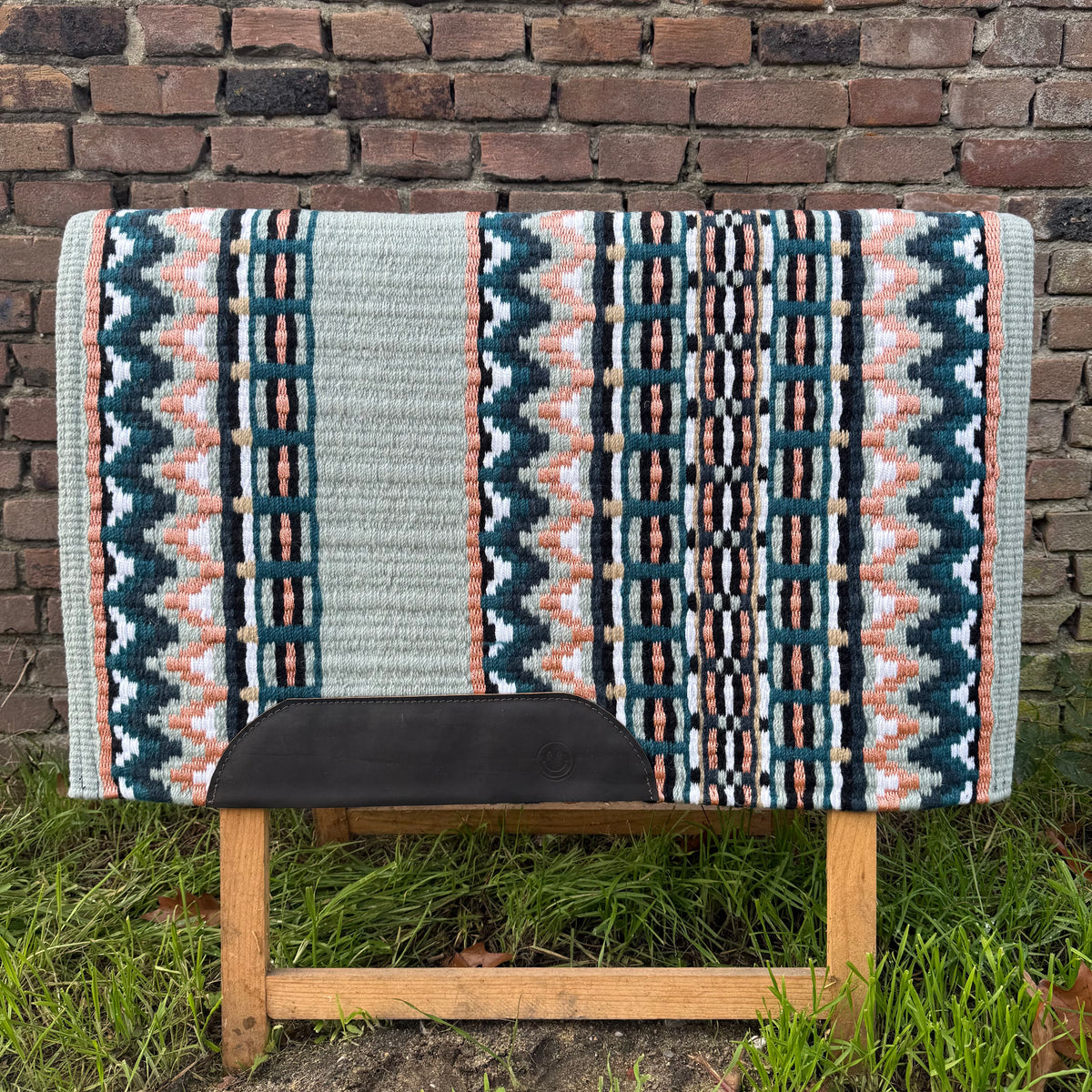 FMH - Masterpad Arena - Western Showblanket S016 - zeegroen/ blauw/ koper