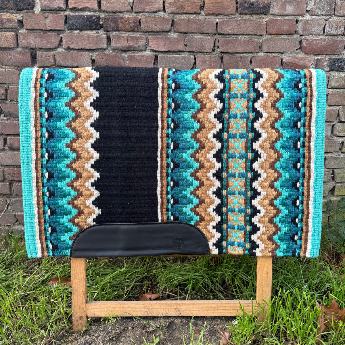 FMH - Masterpad Arena - Western Showblanket S012 - turquoise/ camel/ bruin/ blauw