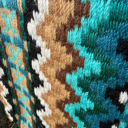 FMH - Masterpad Arena - Western Showblanket S012 - turquoise/ camel/ bruin/ blauw