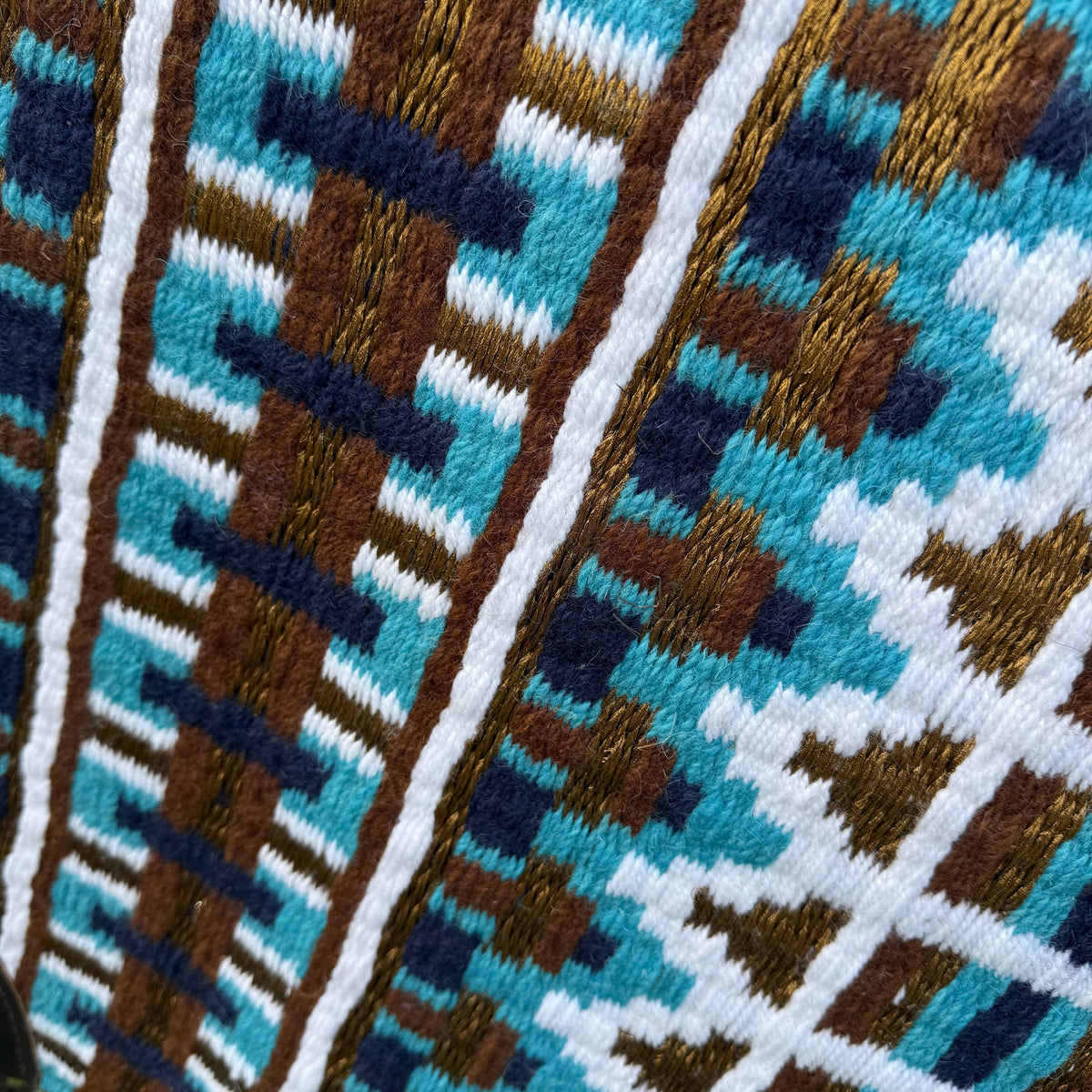 FMH - Masterpad Arena - Western Showblanket S010 - donkerblauw/ turquoise/ bruin