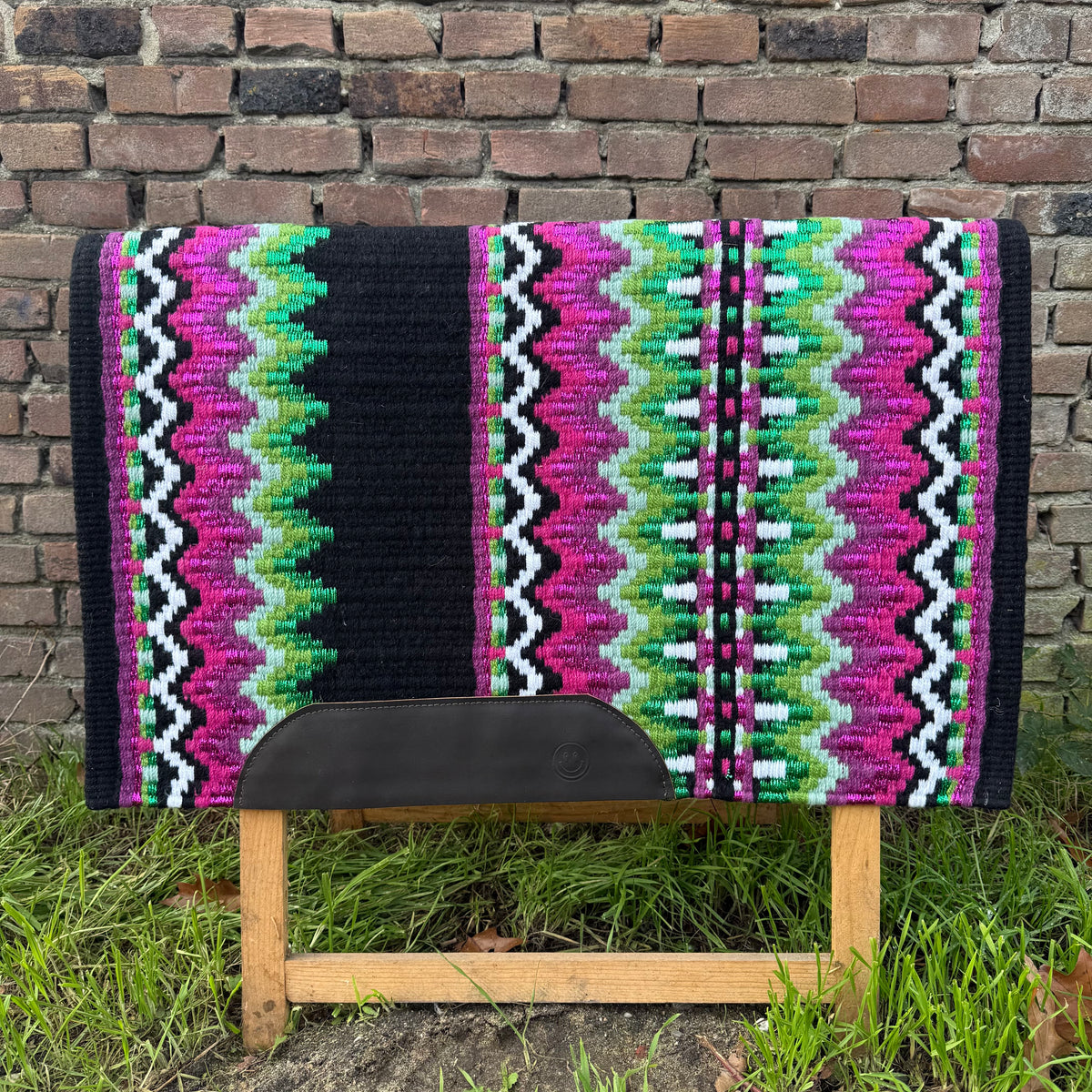FMH - Masterpad Arena - Western Showblanket S009 - zwart/ fuchsia/ groen