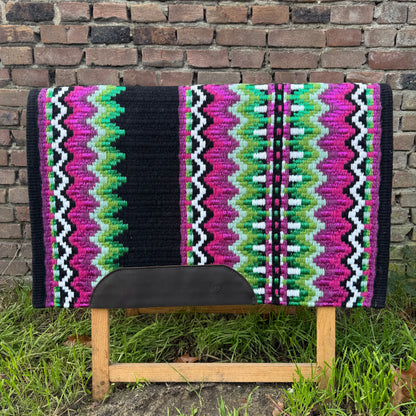 FMH - Masterpad Arena - Western Showblanket S009 - zwart/ fuchsia/ groen