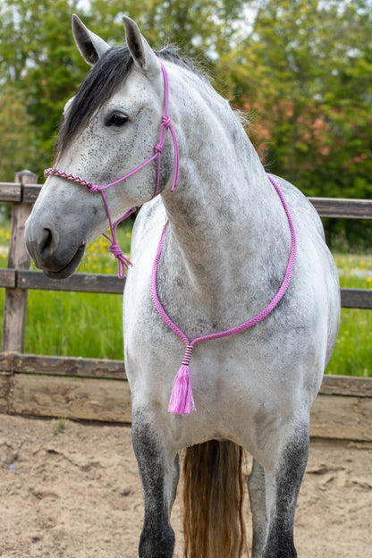 Touwhalster set pink velvet