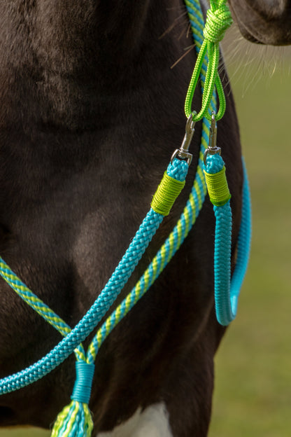 Rope halter set lime-lime/turquoise