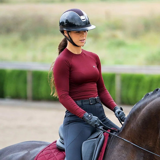 Equestrian Stockholm - Core Collection - Bordeaux Dynamic Base Layer rijtop longsleeve