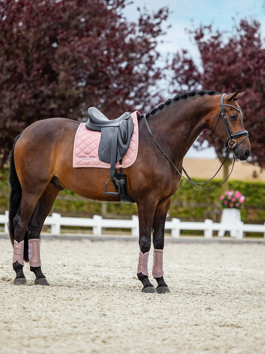 Equestrian Stockholm - Colección Core - Botas de malla rosa para cepillar