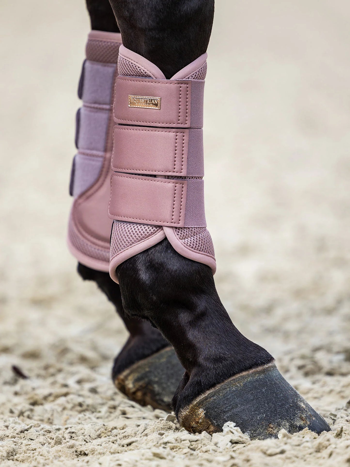 Equestrian Stockholm - Colección Core - Botas de malla rosa para cepillar