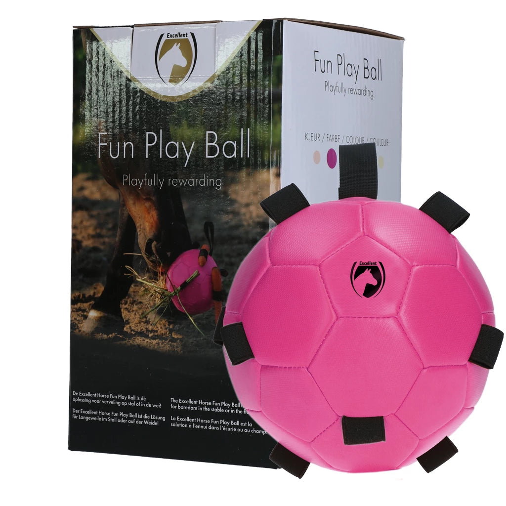 Excellent Horse - Maximus Fun Play Ball speelbal voederbal roze/blauw