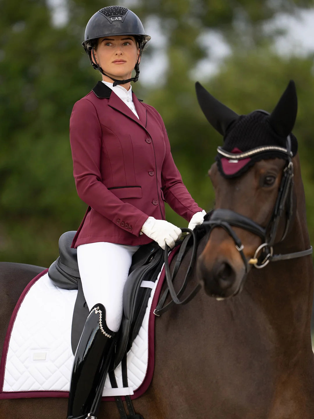 Equestrian Stockholm - FW26 White Merlot - Dressage Saddle Pad Modern dressuurzadeldek