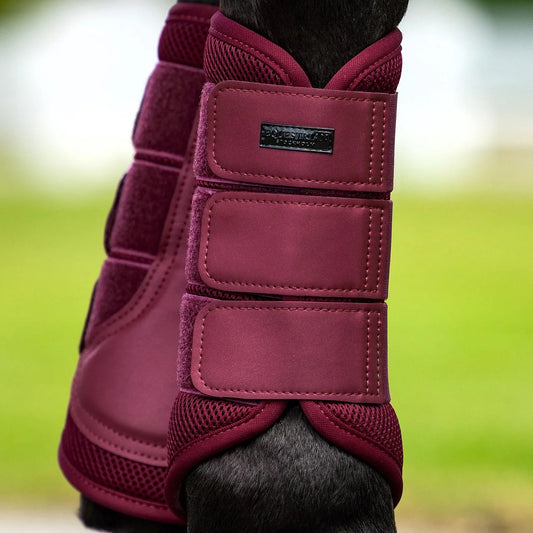 Equestrian Stockholm - FW26 Merlot - Mesh Brushing Boots beenbeschermers