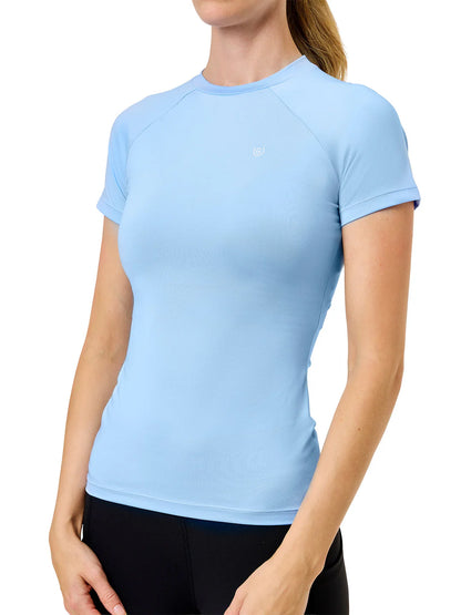Equestrian Stockholm - SS26 Midsummer Blue - Dynamic Base Layer Top Short Sleeve riding top