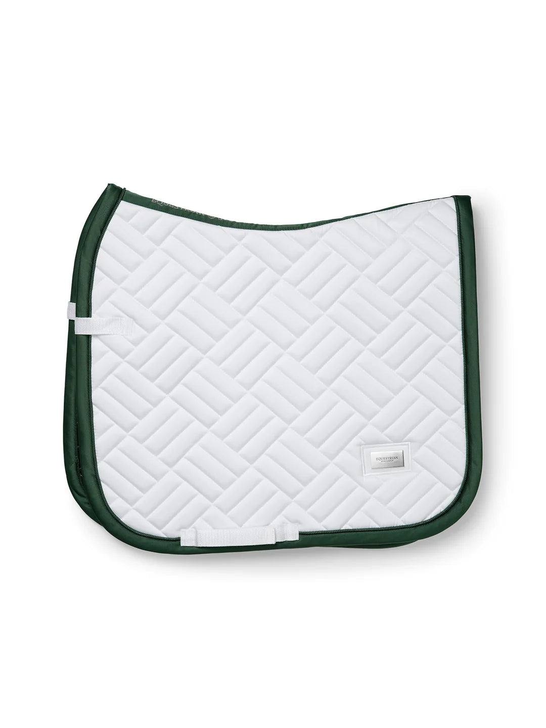 Equestrian Stockholm - FW26 White Sycamore Green - Dressage Saddle Pad Modern dressuurzadeldek