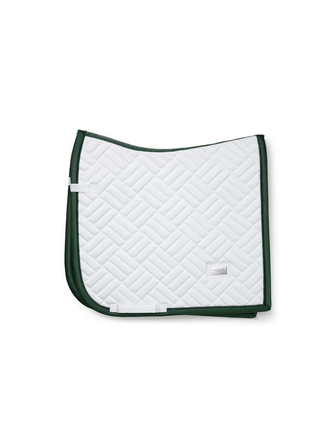 Equestrian Stockholm - FW26 White Sycamore Green - Dressage Saddle Pad Modern dressuurzadeldek