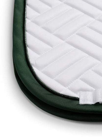 Equestrian Stockholm - FW26 White Sycamore Green - Dressage Saddle Pad Modern dressuurzadeldek