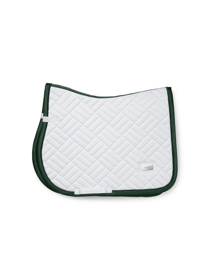 Equestrian Stockholm - FW26 White Sycamore Green - Jump Saddle Pad Modern springzadeldek