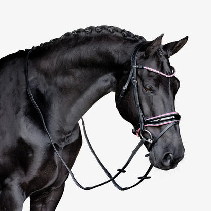 Lumiere - Luxe Hanoverian hoofdstel 'Paloma' roze onderlegd