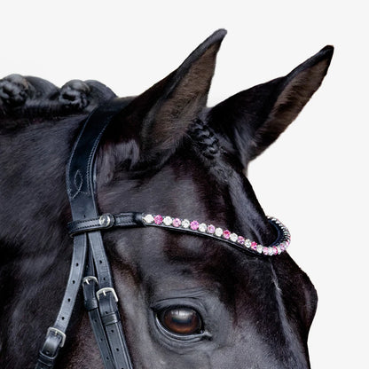Lumiere - Luxe Hanoverian hoofdstel 'Paloma' roze onderlegd