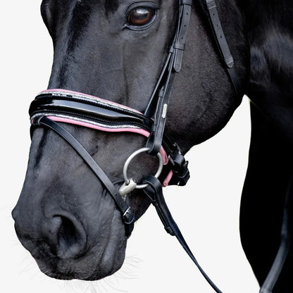 Lumiere - Luxe Hanoverian hoofdstel 'Paloma' roze onderlegd