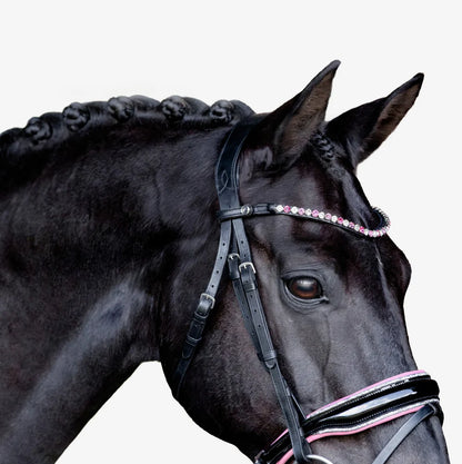 Lumiere - Luxe Hanoverian hoofdstel 'Paloma' roze onderlegd