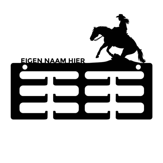 Wolfxjessy - Rozet houder Western ruiter reining met naam