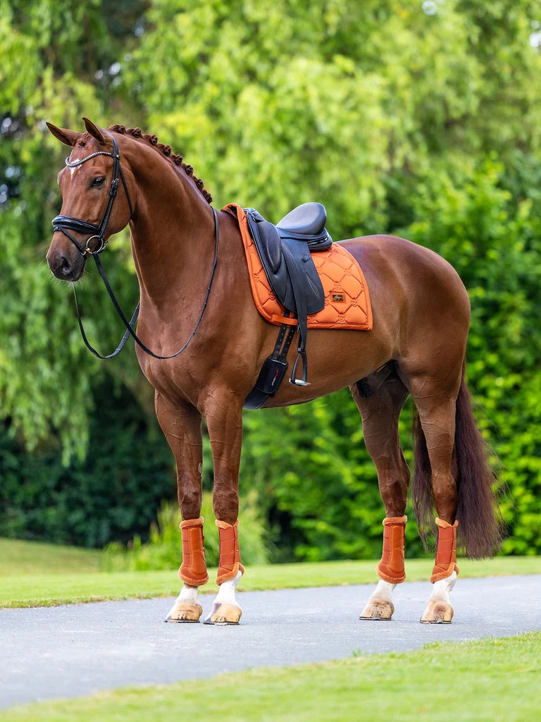 Equestrian Stockholm - FW26 Chestnut - Dressage Saddle Pad Satin dressuurzadeldek