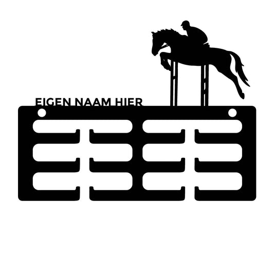 Wolfxjessy - Rozet houder Springpaard hoog met naam