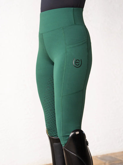Equestrian Stockholm - FW26 Sycamore Green - Riding Tights Movement rijlegging