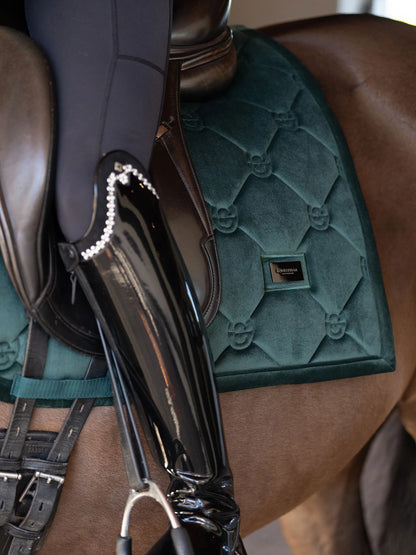 Equestrian Stockholm - FW26 Sycamore Green - Dressage Saddle Pad Velvet dressuurzadeldek
