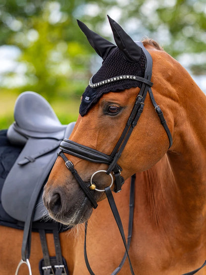 Equestrian Stockholm - FW26 Black - Ear Bonnet Velvet oornetje