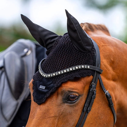 Equestrian Stockholm - FW26 Black - Ear Bonnet Velvet oornetje