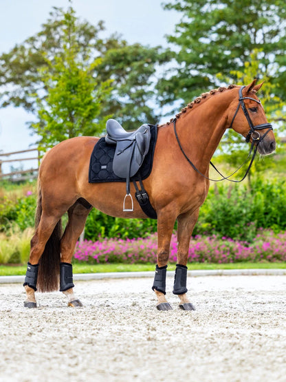 Equestrian Stockholm - FW26 Black - Dressage Saddle Pad Velvet dressuurzadeldek