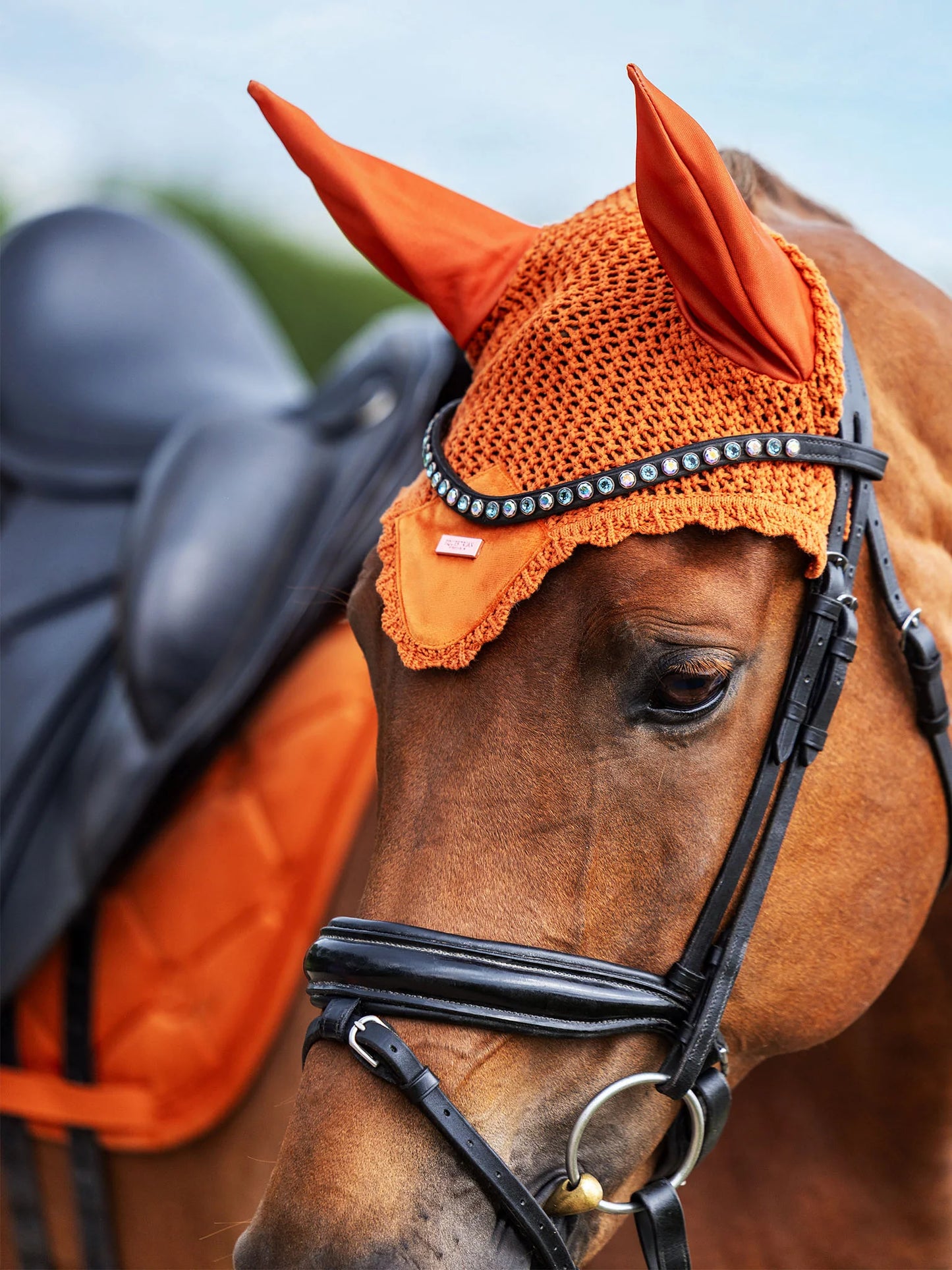 Equestrian Stockholm - FW26 Chestnut - Ear Bonnet Velvet oornetje