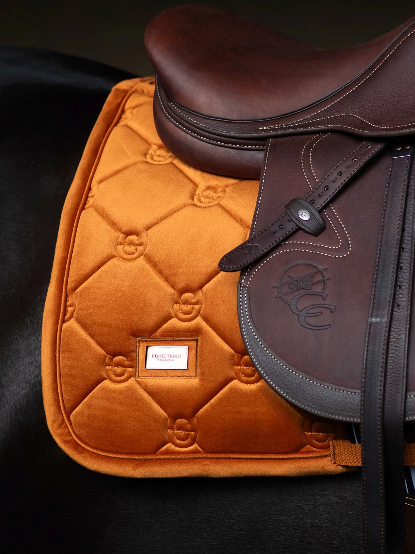 Equestrian Stockholm - FW26 Chestnut - Jump Saddle Pad Velvet springzadeldek
