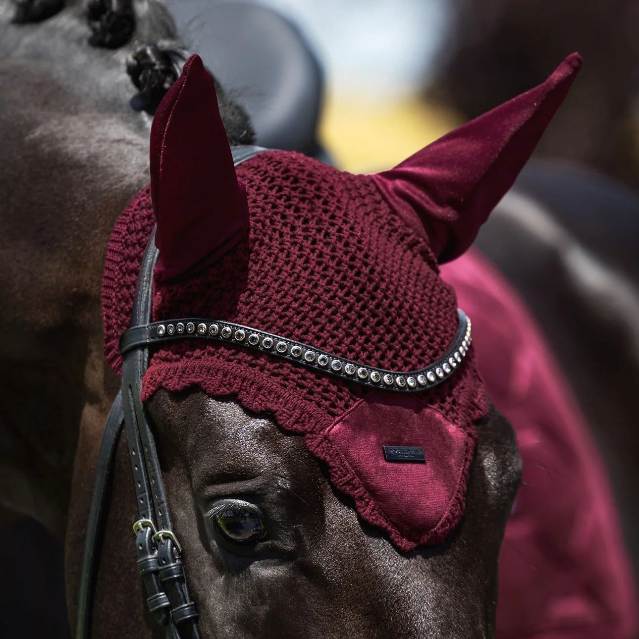 Equestrian Stockholm - FW26 Merlot - Ear Bonnet Velvet oornetje