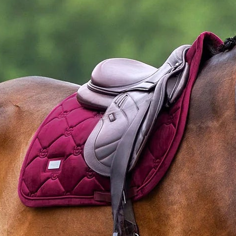 Equestrian Stockholm - FW26 Merlot - Jump Saddle Pad Velvet springzadeldek