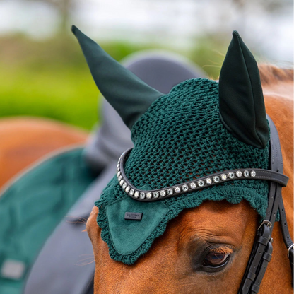 Equestrian Stockholm - FW26 Sycamore Green - Ear Bonnet Velvet oornetje