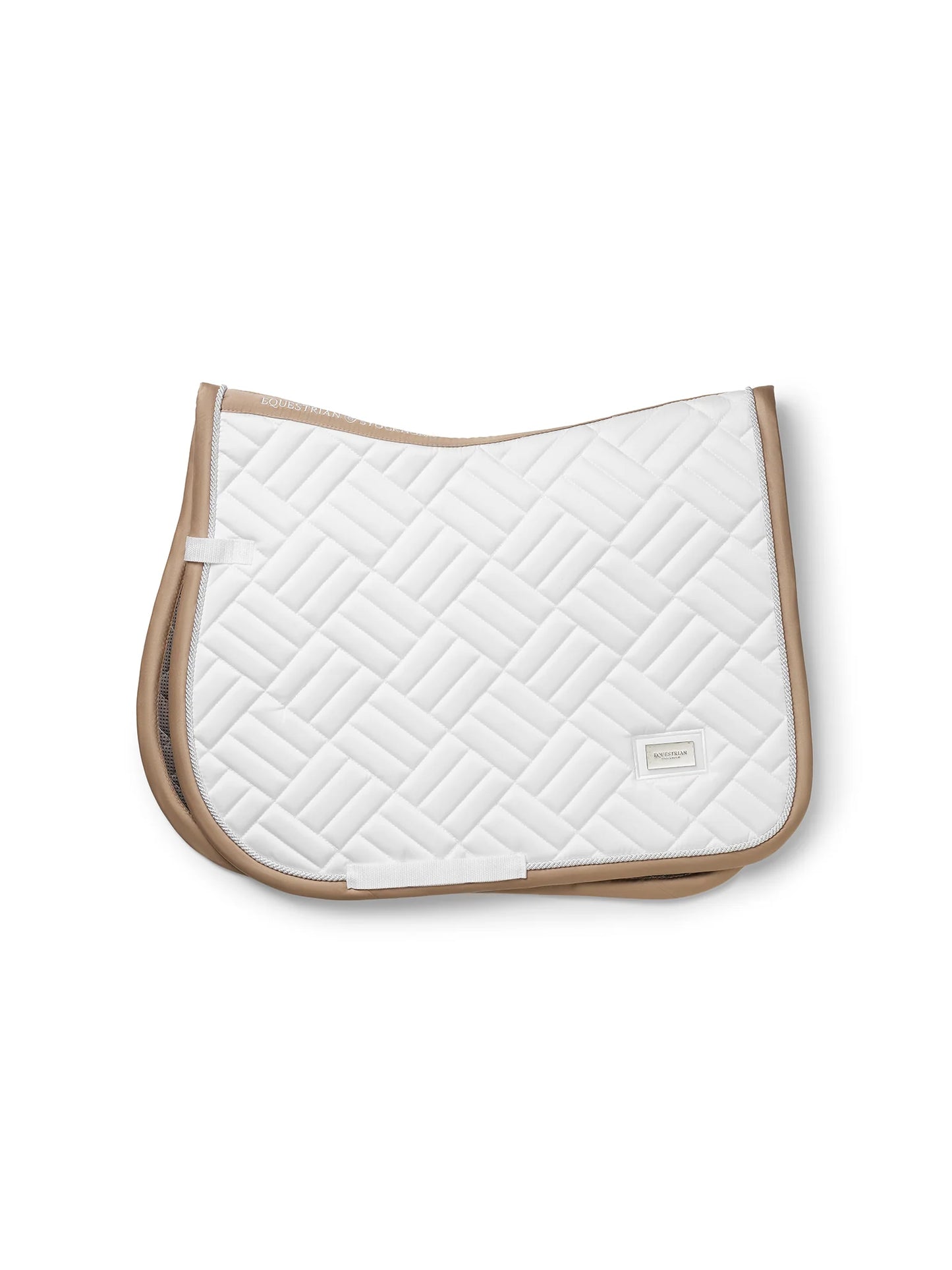 Equestrian Stockholm - SS26 Sand White - Jump Saddle Pad Moderne Springsatteldecke