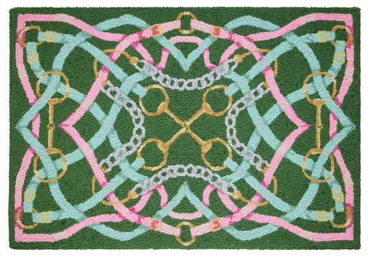Peking Handicraft - Alfombra de ganchillo jinete preppy felpudo/decoración de entrada