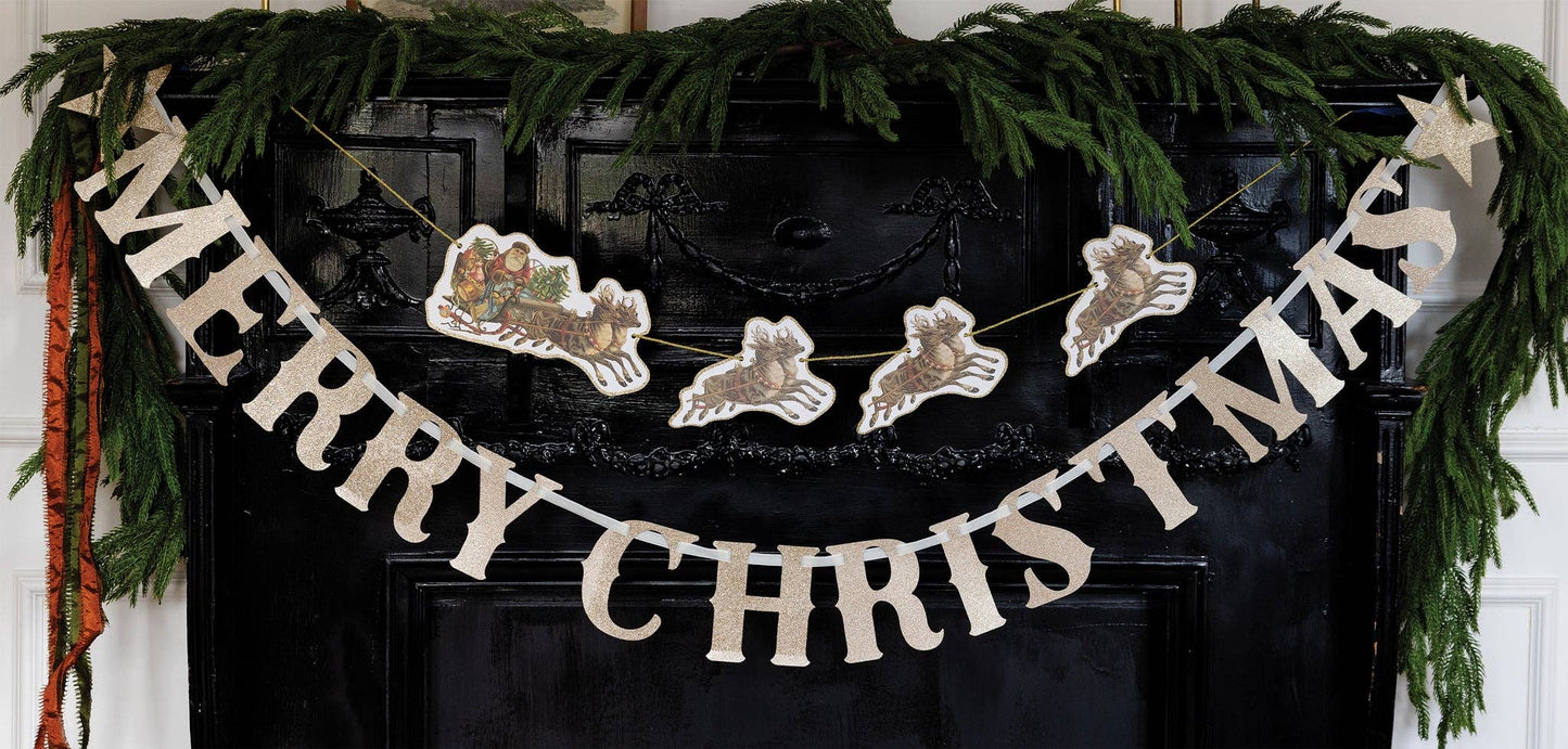 My Mind’s Eye - Merry Christmas Kerst Glitter Chipboard slinger