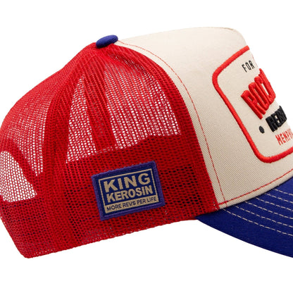 King Kerosin - Trucker-Cap Forever Rock'n'Roll Cap in Beige/Blau/Rot