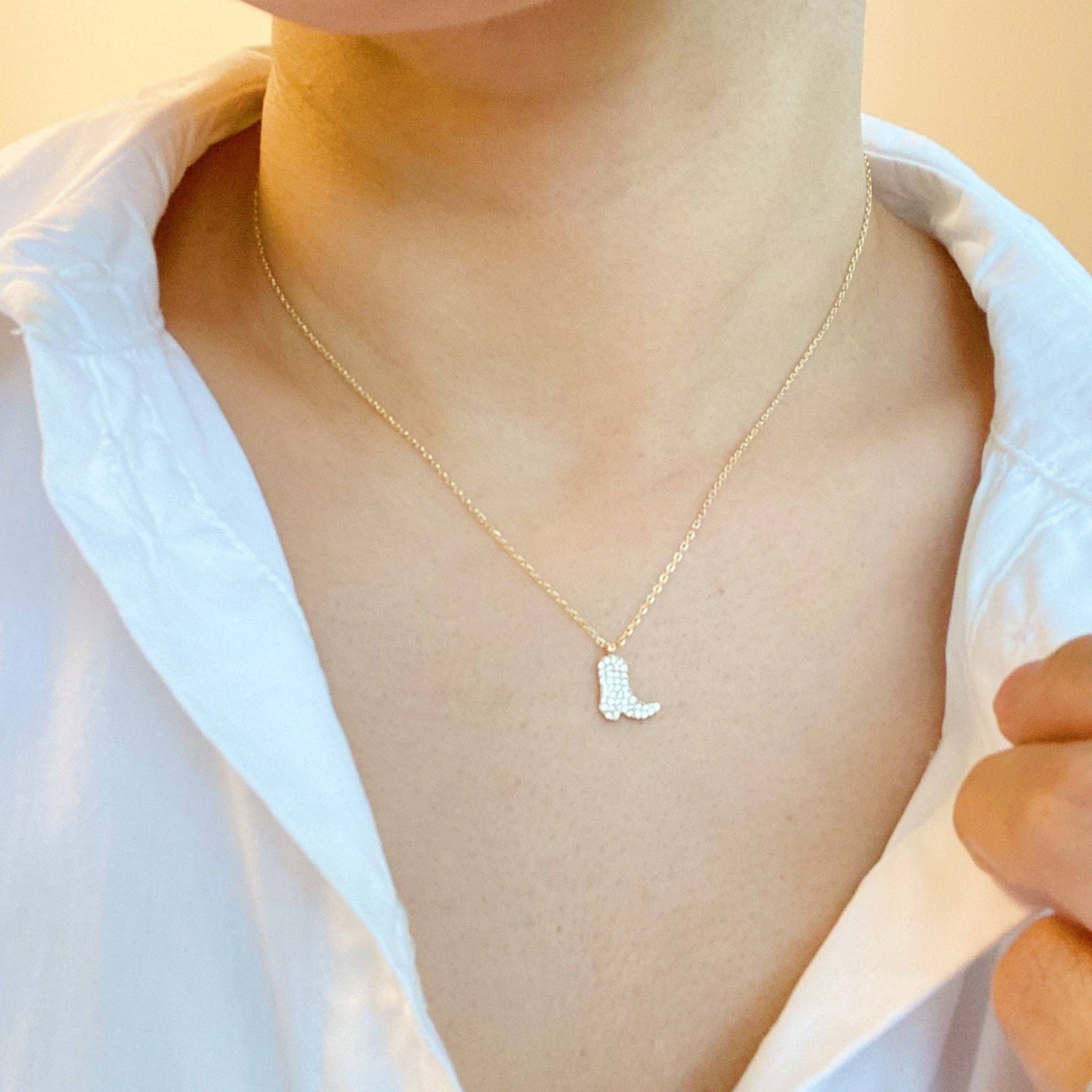 Ellison&amp;Young - Glam Cowgirl Boot Necklace