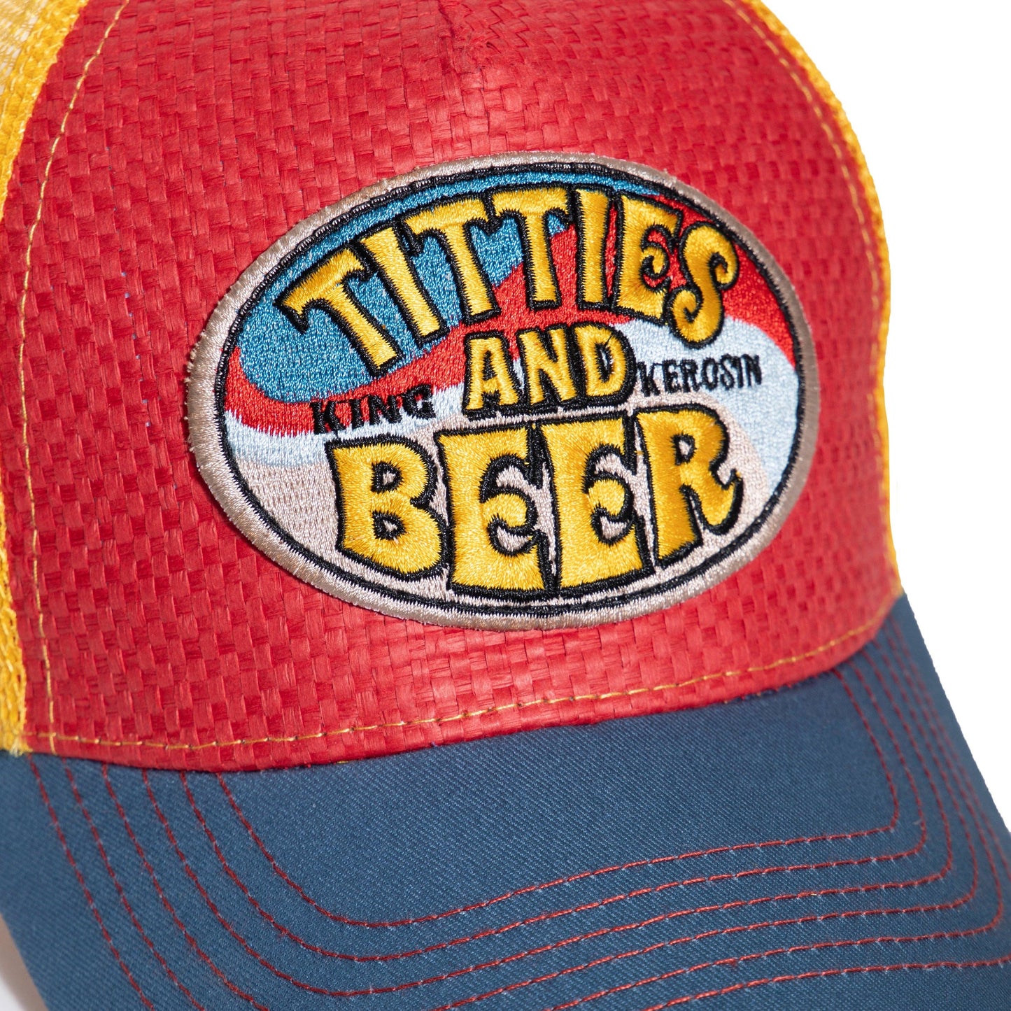 King Kerosin - Trucker Cap Titties &amp; Beer beige/blue