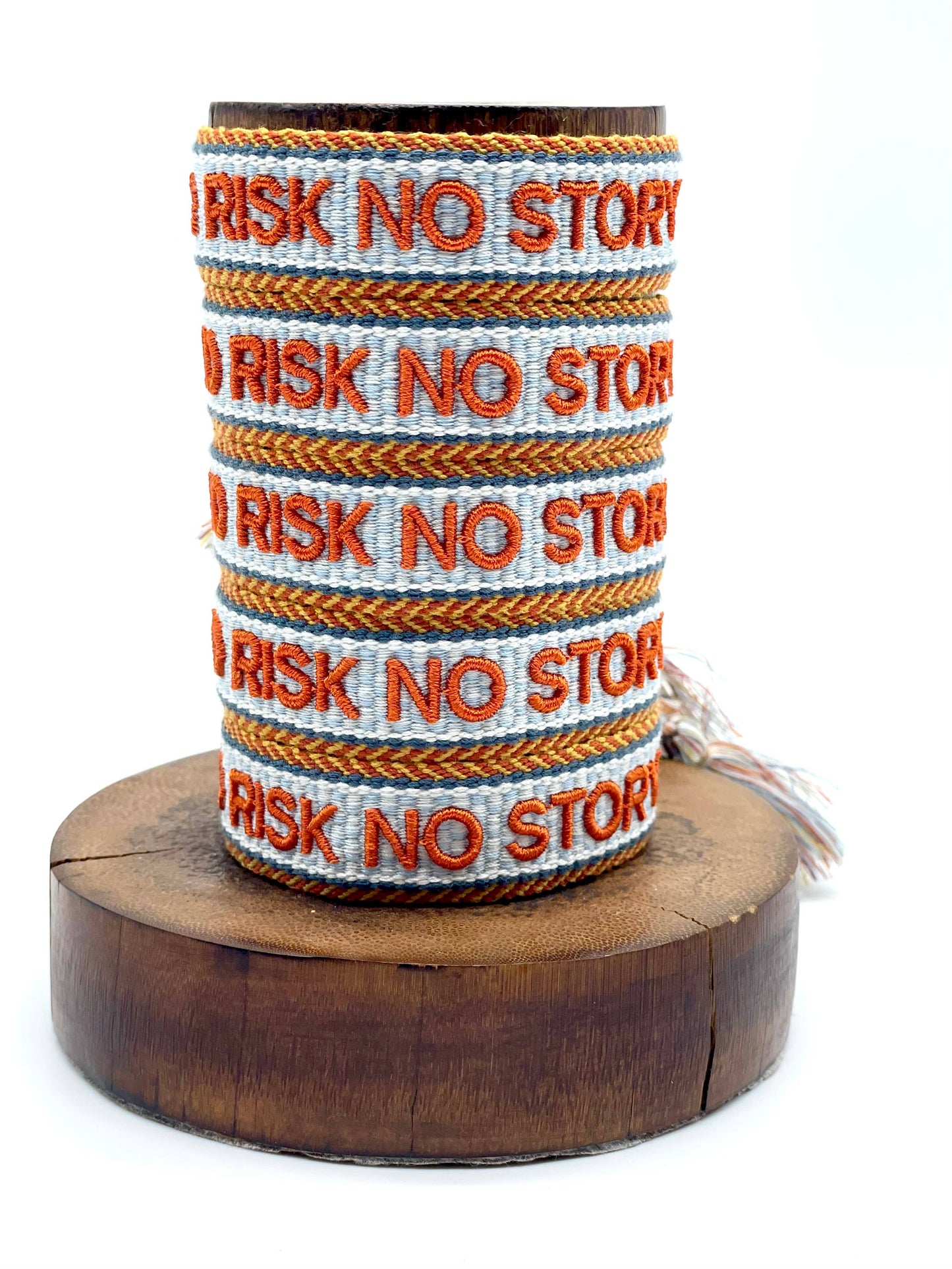 Parsley & Pepper - Bracelet No Risk, No Story bleu clair/orange
