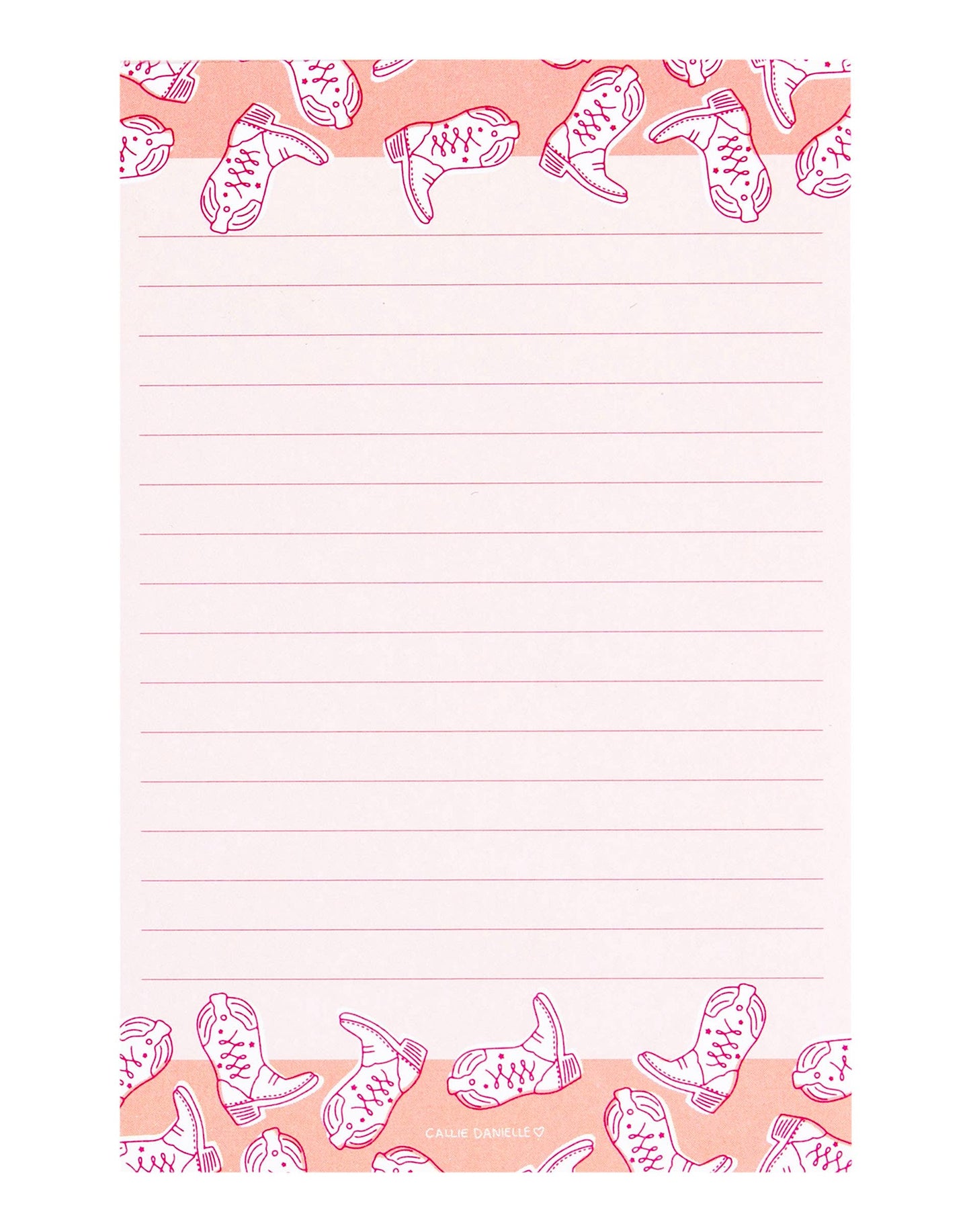 Callie Danielle - Western Cowgirl Boots Notepad